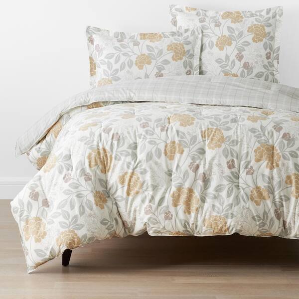 The Company Store Company Cotton Mariel Floral Gold Full Cotton Percale Comforter