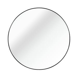 Classic 20 in. W x 20 in. H Round Aluminum Framed Wall Bathroom Vanity Mirror, 4 mm HD Glass with No Distortion in Black