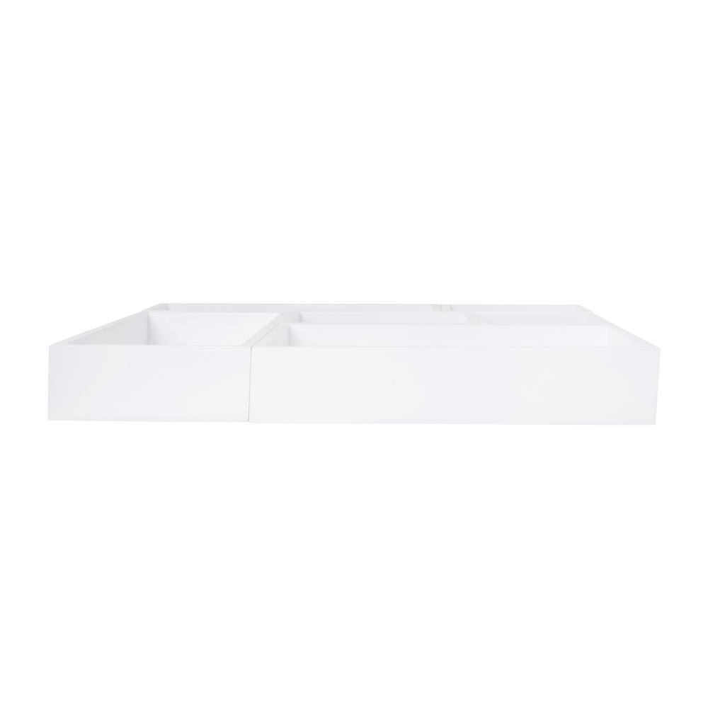 White 6-Piece Wooden Desk Drawer Organizer Set
