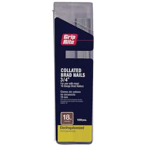 3/4 in. 18-Gauge Galvanized Brad Nail (1,000-Count)