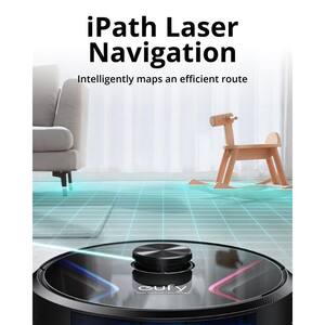 RoboVac X8 Robotic Vacuum Cleaner, Wi-Fi Connected, Laser Navigation, Bagless, HEPA Filter, Multi-Surface in Black