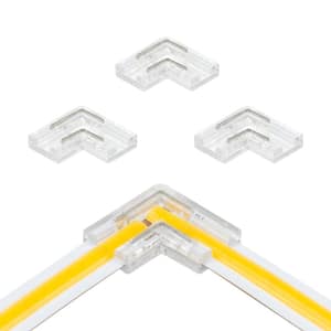 2-Pin White LED Strip Light COB Corner Connectors Channel Connector (4-Pack)