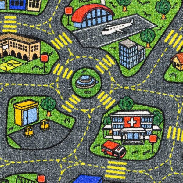 200x150cm Kids Car Play Rug - Four Season City Traffic Road Map Educational Carpet