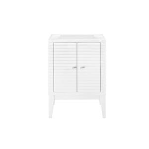 Linden 23.6 in. W x 18.1 in. D x 33.5 in. H Single Bath Vanity Cabinet without Top in Glossy White