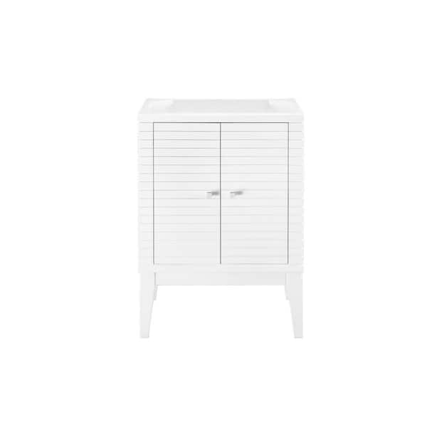 Linden 23.6 in. W x 18.1 in. D x 33.5 in. H Single Bath Vanity Cabinet without Top in Glossy White