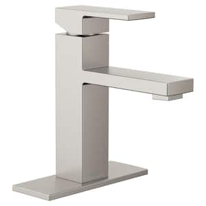 Revyl Single Hole Single Handle Bathroom Faucet in Spot Resist Brushed Nickel