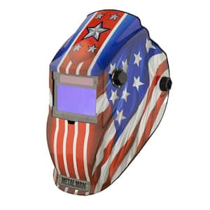 Patriotic 9 to 13 Shade Auto Darkening Welding Helmet with 3.78 in. x 2.05 in. Viewing Area
