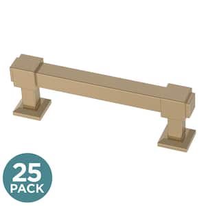 Classic Square 3 in. (76 mm) Champagne Bronze Cabinet Drawer Bar Pull (25-Pack)
