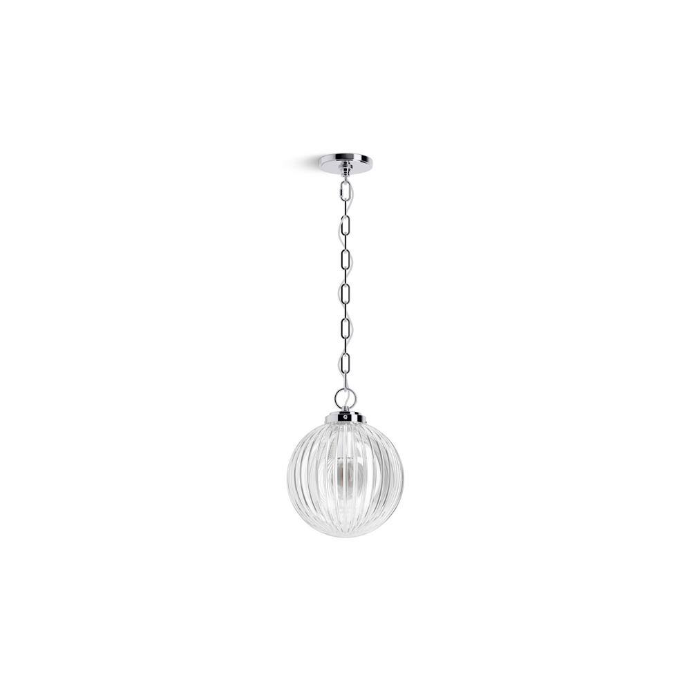 Matte Black Glass LED Indoor/Outdoor Pendant Light