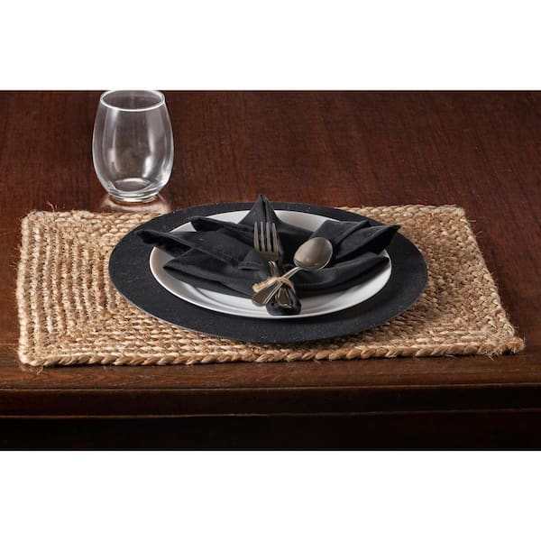 19 in. x 13 in. Natural Jute Classic Braided Placemat (Set of 4) 19 in. x 13 in. Natural Jute Classic Braided Placemat (Set of 4)