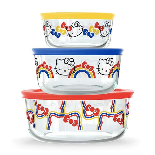 Pyrex 8-piece Hello Kitty Decorated Food Storage Set