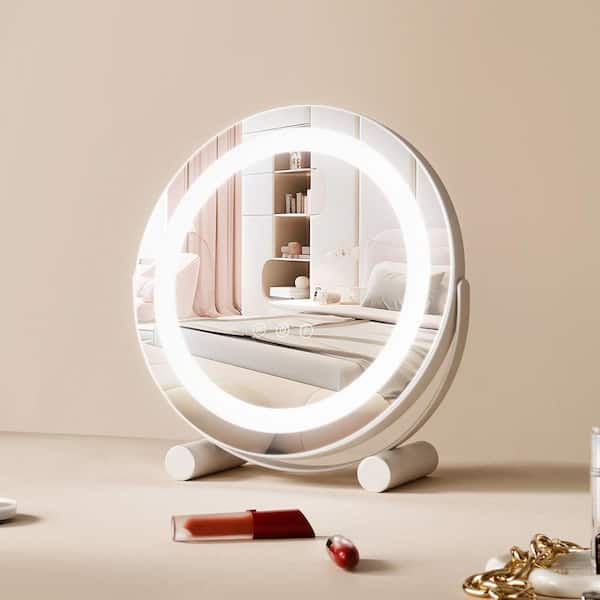 Vanity Mirror with Lights, LED Makeup Mirror 3-Color Lighting Modes, with 12.2 in. x 3.9 in. Magnification Mirror