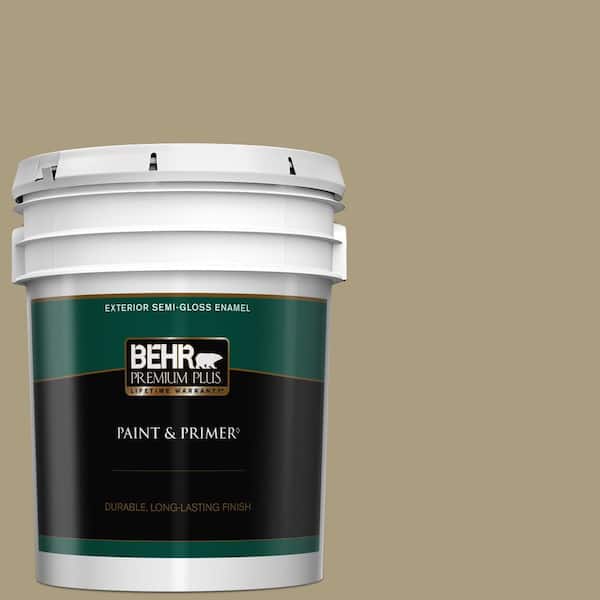 BEHR PREMIUM PLUS 5 gal. #BNC-16 Winter Sage Semi-Gloss Enamel Exterior Paint & Primer