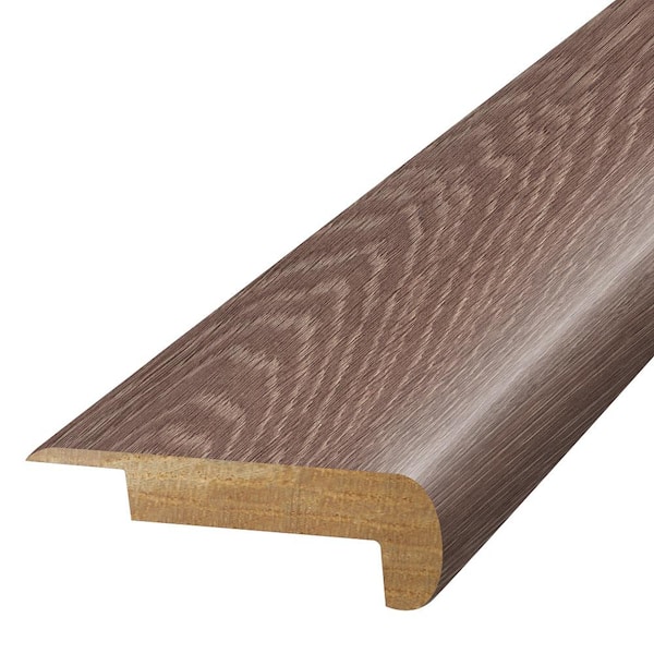 PERFORMANCE ACCESSORIES Cocoa  0.75 in. T x 2.37 in. W x 78.7 in. L Textured Wood Look Laminate Moulding/Trim Stair Nose Molding