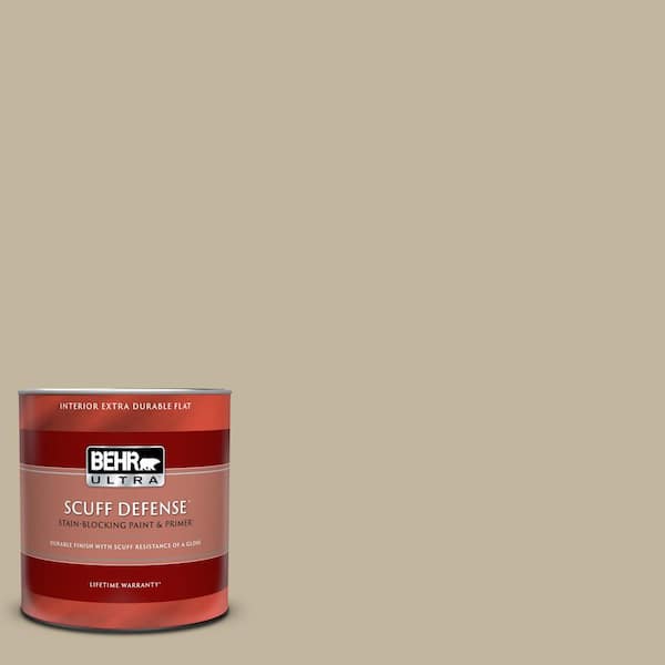BEHR ULTRA 1 qt. Home Decorators Collection #HDC-NT-09 Basic Khaki Extra Durable Flat Interior Paint & Primer