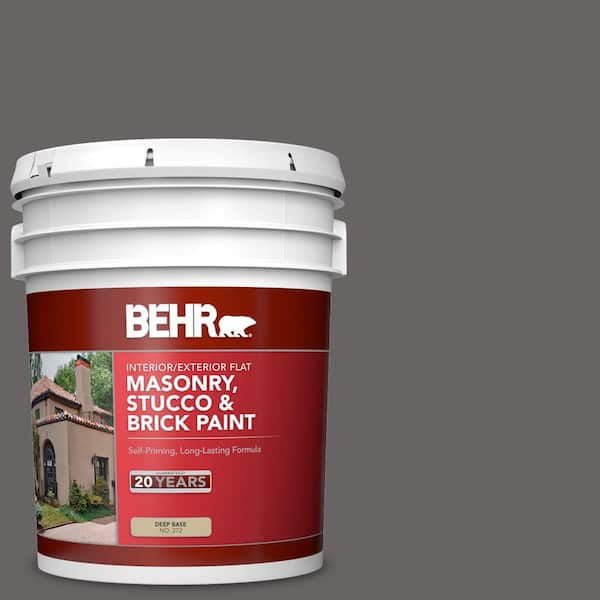 BEHR 5 gal. #PPU17-19 Arabian Veil Flat Interior/Exterior Masonry, Stucco and Brick Paint