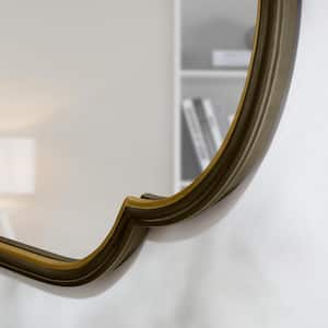 Medium Ornate Dark Bronze Classic Accent Mirror (37 in. H x 21 in. W)