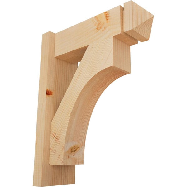 Ekena Millwork 6 in. x 20 in. x 16 in. Douglas Fir Westlake Arts and Crafts Smooth Outlooker