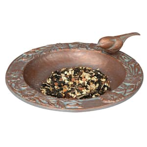 Copper Verdigris Chickadee Garden Bird Feeder