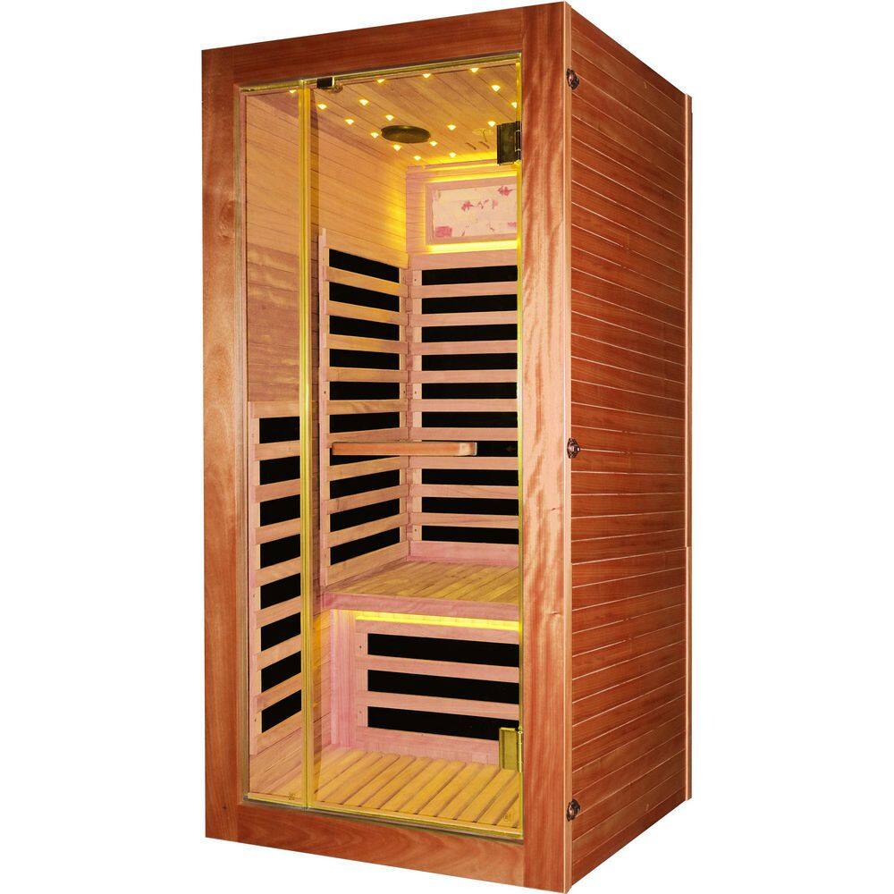 Lunavia 吸引・温感 LIVACA 1-Person Infrared Sauna with 7 Heating Plates, Starry Sky