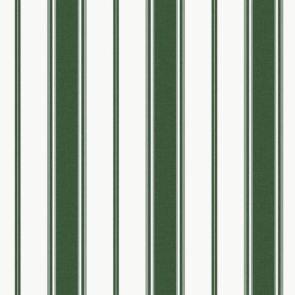 Smart Stripes 3 Hunter Green Heritage Stripe Matte Finish Non-Pasted Vinyl 