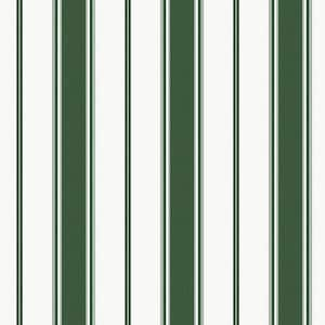 Hunter Green Smart Stripes 3 Heritage Stripe Matte Finish Non-Pasted Vinyl on Non-Woven Wallpaper Sample