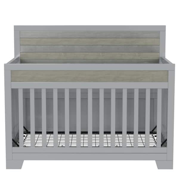 wetiny Gray Solid Wood Crib D-WF304220AAG-N701 - The Home Depot