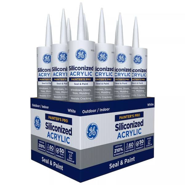 Painter's Pro 10.1 oz. Siliconized Acrylic Latex Caulk Windows, Doors, Trim and Molding White (12-Pack)