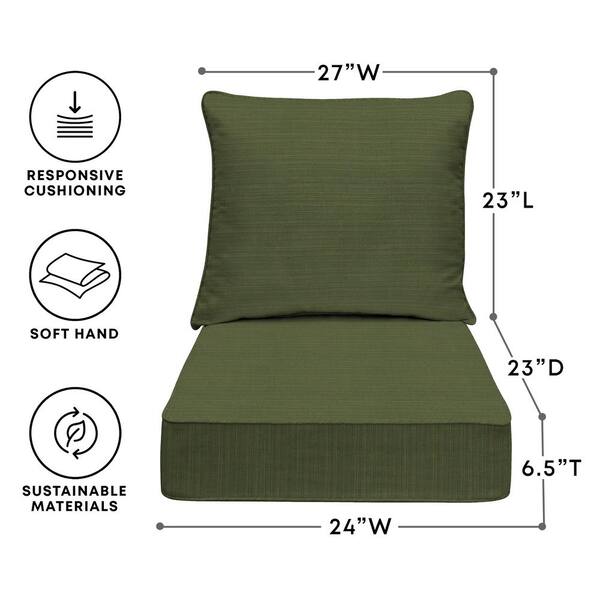 Honeycomb Outdoor Deep Seating Lounge Chair Cushion Sunbrella Dupione Bamboo  22405S-101Z120 - The Home Depot