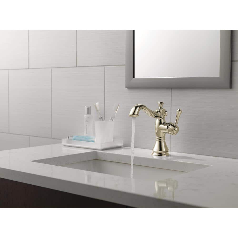 Polished Nickel Modern Single Handle Bathroom Faucet
