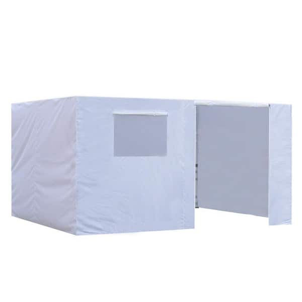Terracemaster Series 10 ft. x 15 ft. White Pop-up Canopy Tent with 4-Zippered Sidewalls