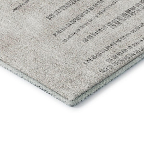 Mayfield Premium Machine Washable Abstract AMF2135 Gray 9 ft. x 12 ft. Area Rug