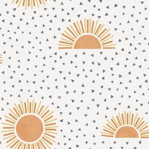 Boho Sunbeam Orange Non-Pasted Wallpaper (Covers 56 sq. ft.)