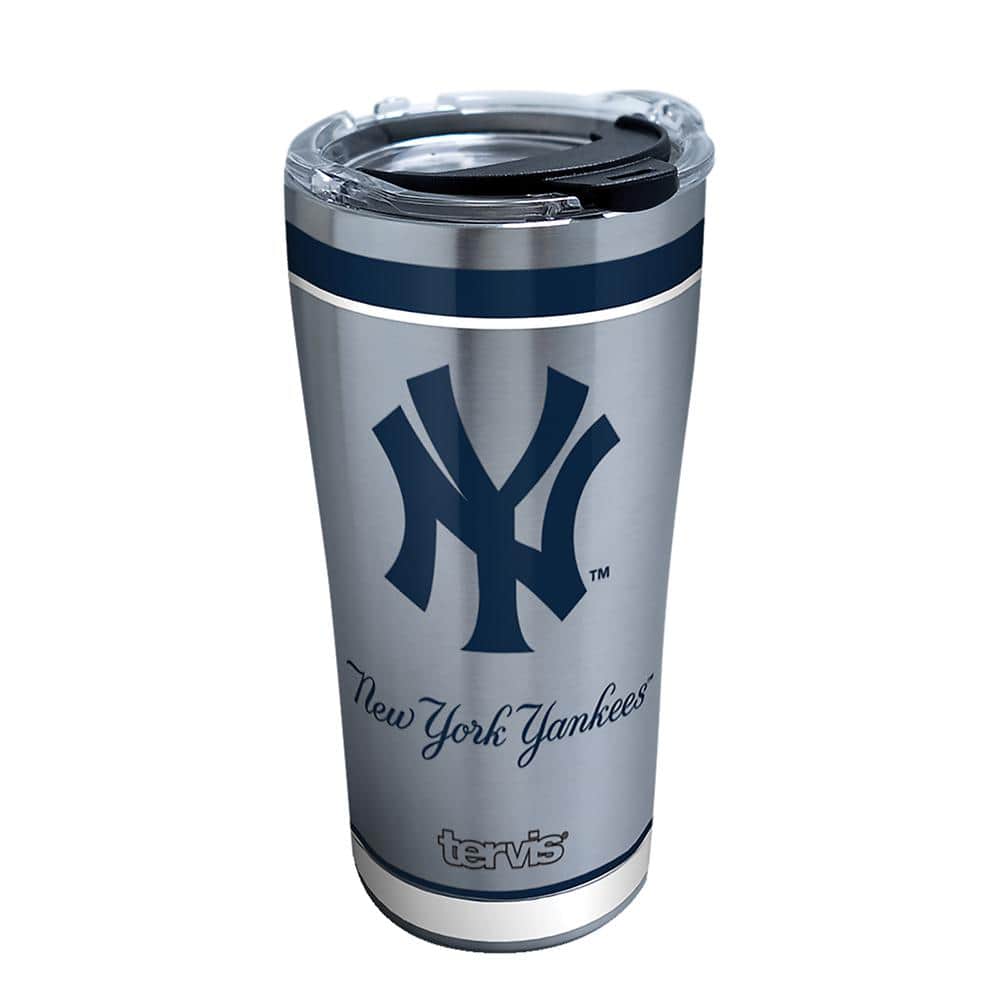 Logo Brands New York Yankees 20-fl oz Stainless Steel Blue Cup Set of: 1 in  the Drinkware department at