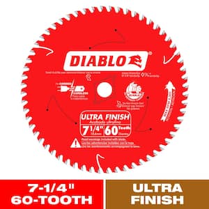7-1/4in. x 60-Tooth Ultra Finish Circular Saw Blade for Wood