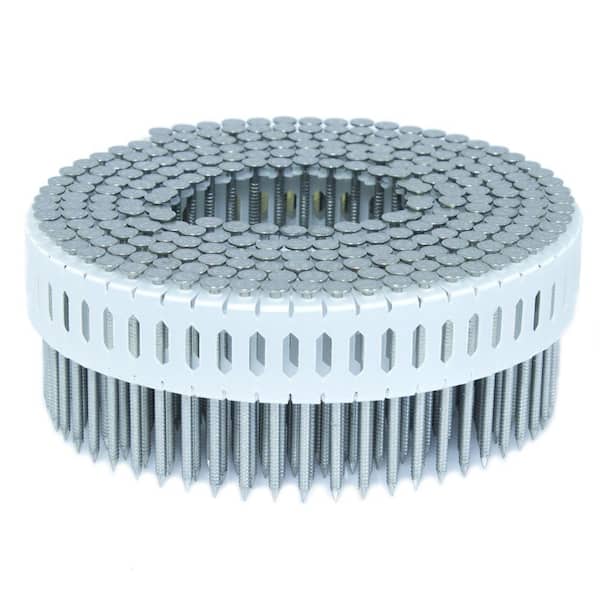 FASCO 1.75 in. x 0.086 in. 0-Degree Ring Stainless Plastic Sheet Coil Nail 4,000 per Box