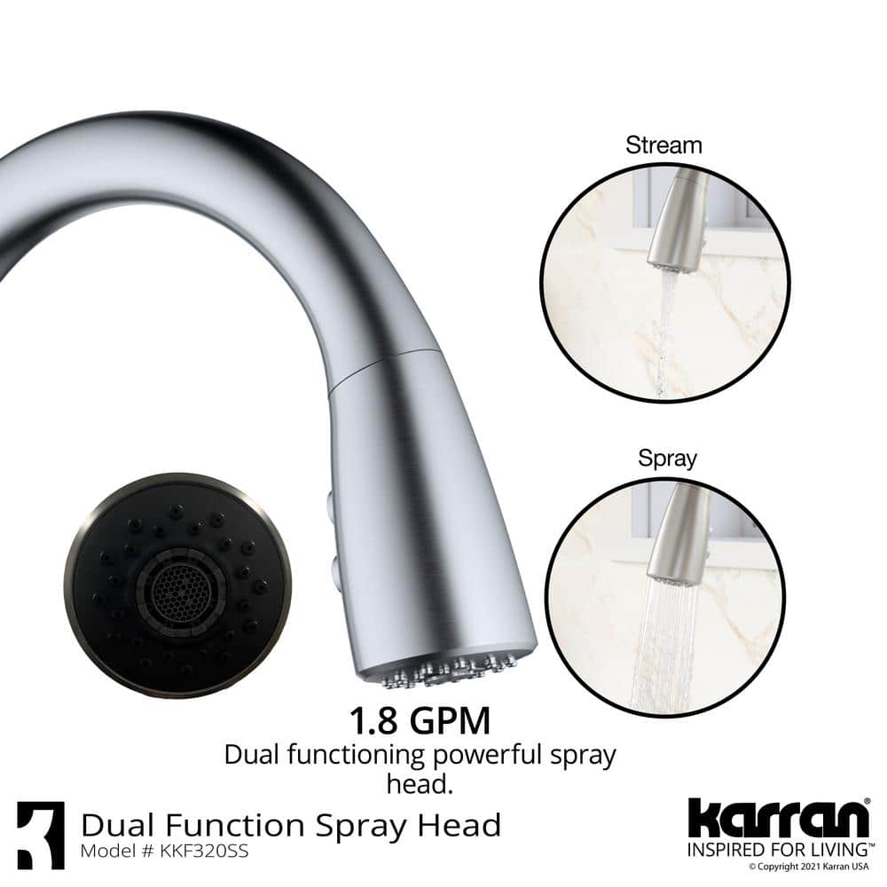 Stainless Steel Single Handle Pull Down Sprayer Kitchen Faucet