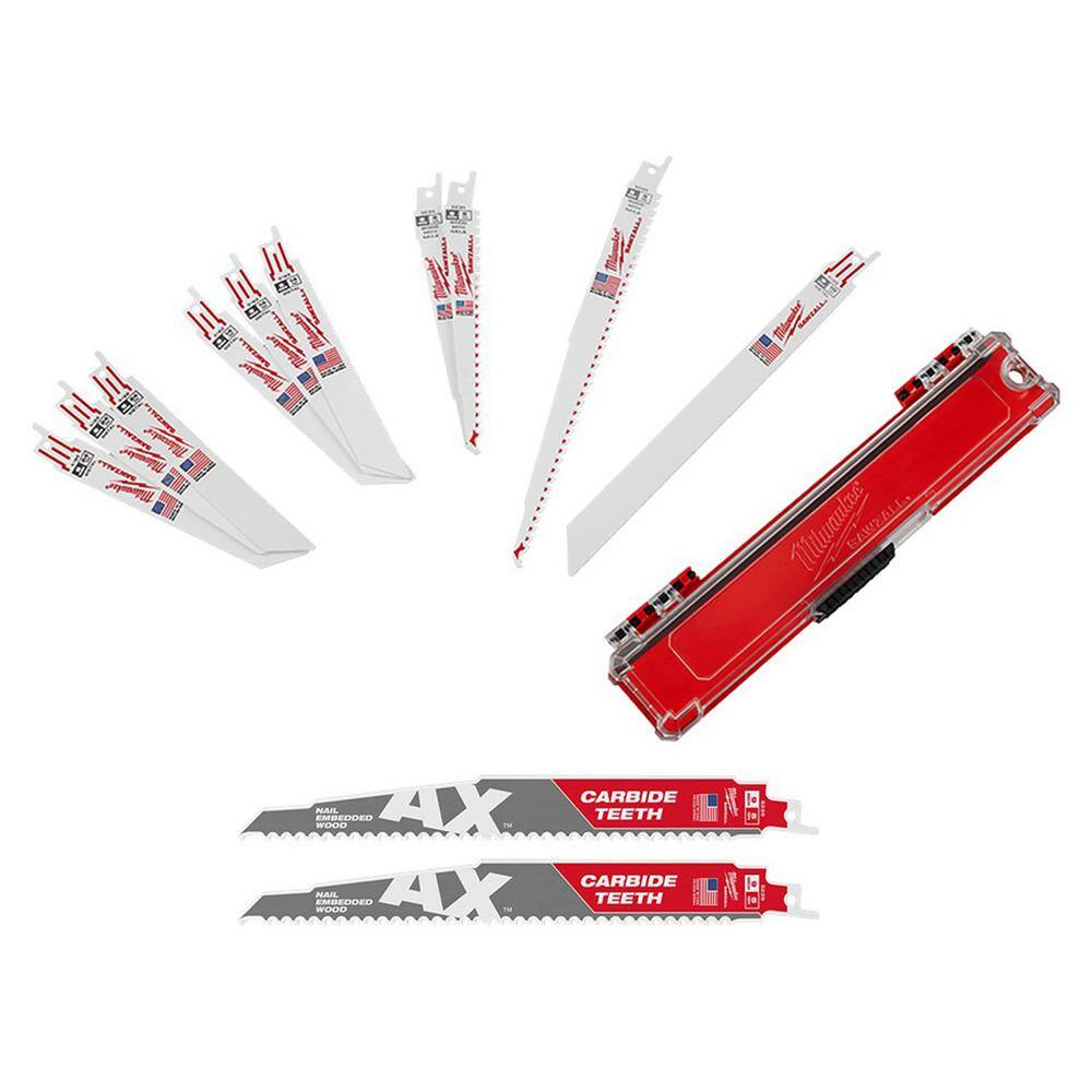 Milwaukee Wood/Metal Cutting BiMetal Reciprocating Saw Blade Set (10