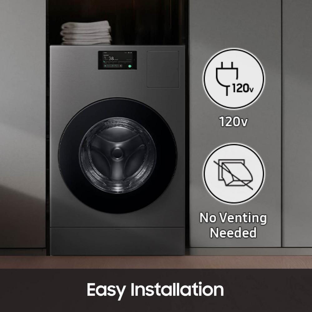 Dark Steel 5.3 cu. ft. Smart Front Load Washer Dryer Combo