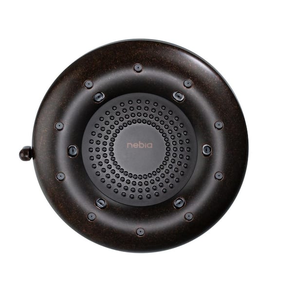 Brondell Nebia Corre 4-Spray Patterns with 1.5 GPM 6.5 in. Wall Mount Soft Fixed Shower Head in Oil Rubbed Bronze