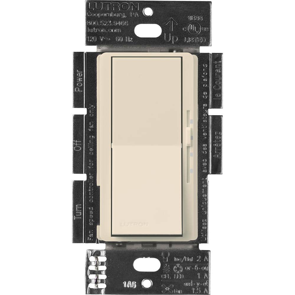 Diva 3-Speed Rocker Fan Control and Light Switch, Single-Pole, 1.5A Fan/1A LED, Light Almond (DVFSQ-LF-LA) price history on PriceWatchPro