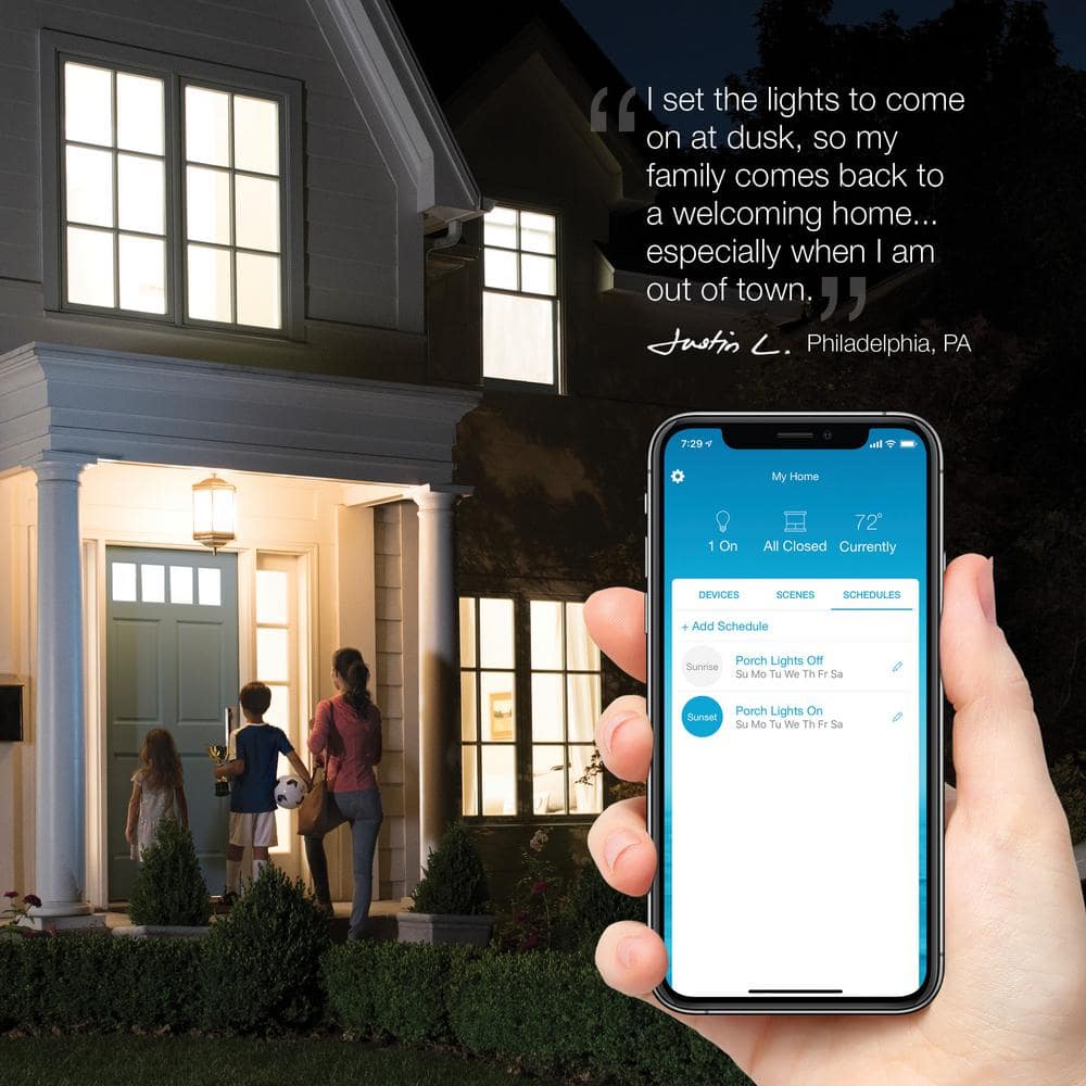 Lutron Caseta Wireless White Smart Light Switch with Alexa and Google Assistant