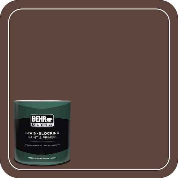 BEHR ULTRA 1 qt. #T15-5 Heritage Oak Semi-Gloss Enamel Exterior Paint & Primer