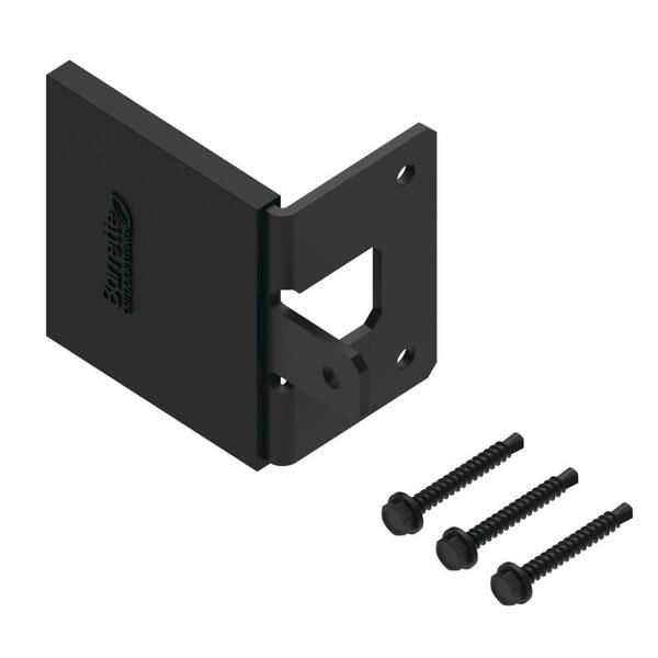 Barrette Outdoor Living 2.625 in. x 0.625 in. x 1.75 in. Steel Light Bronze Gate Stop
