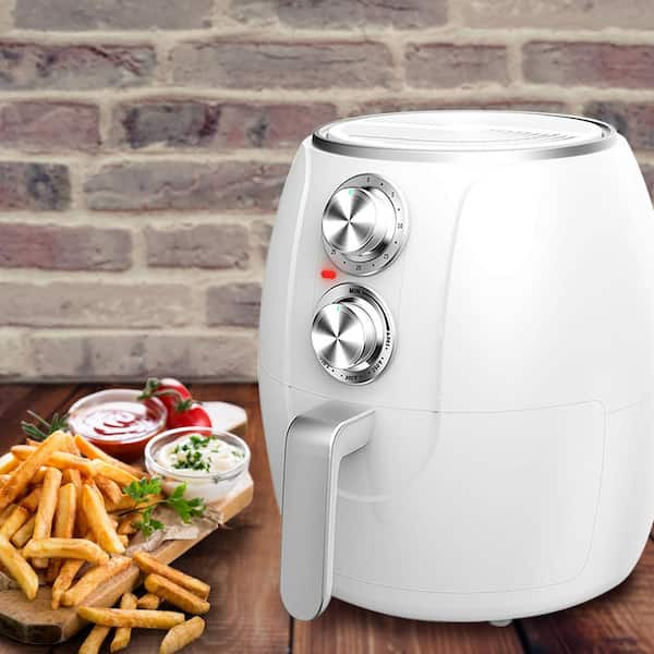 Brentwood Appliances 3.2 qt. White Electric Air Fryer with Timer and Temperature Control