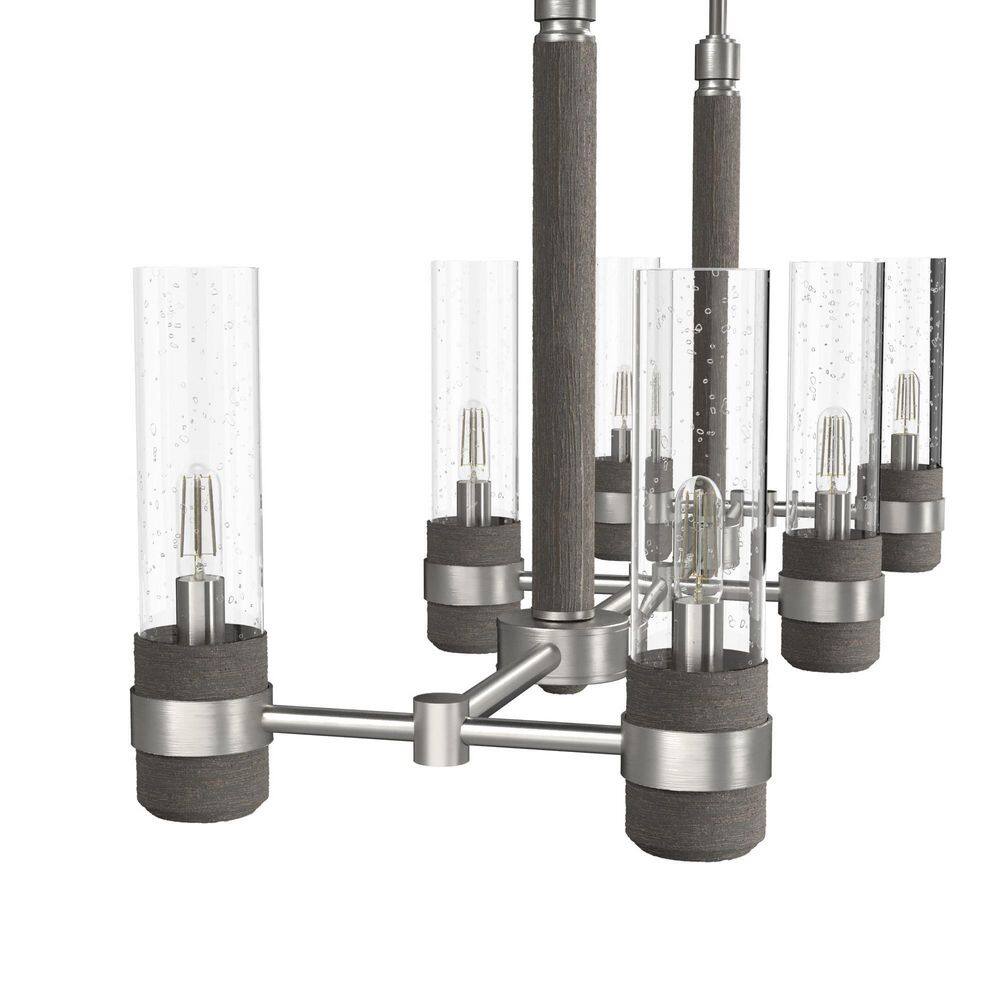 River Mill Brushed Nickel 6-Light Linear Kitchen Island Chandelier