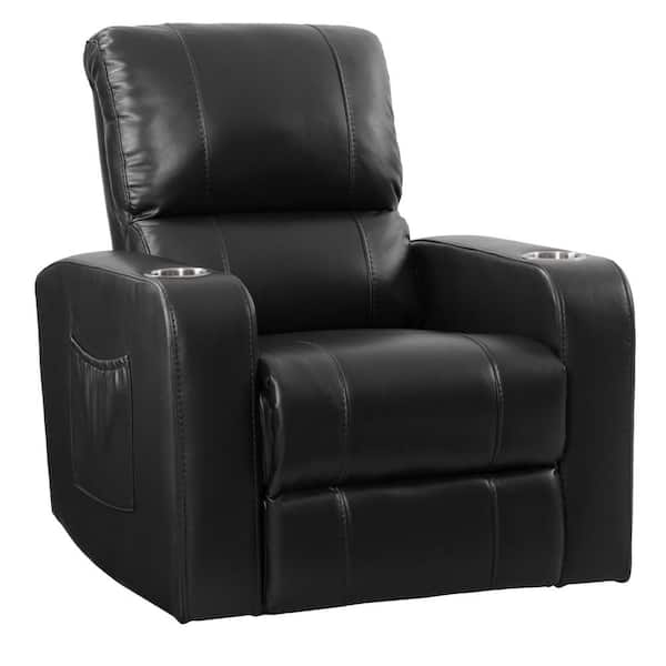 Corliving Tucson Home Theater Single, Leather Theater Recliner