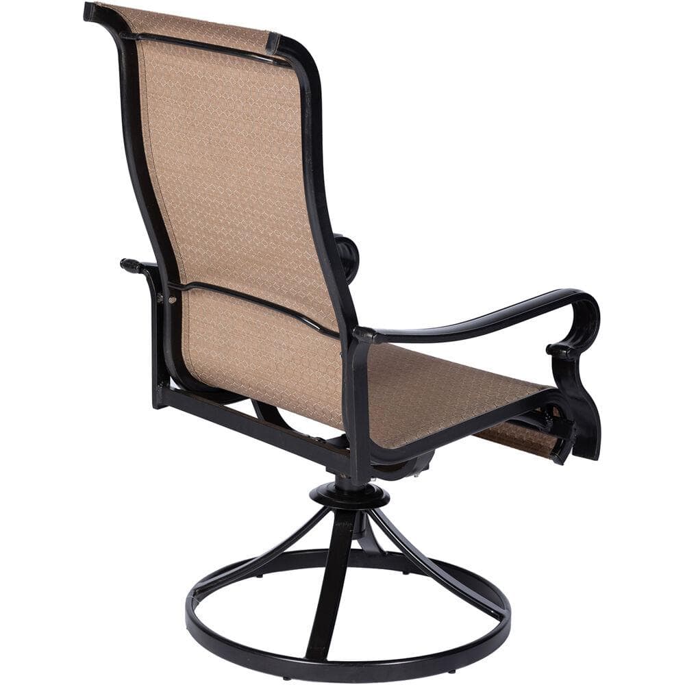 Brigantine 7-Piece Tan Aluminum Patio Dining Set with Swivel Chairs