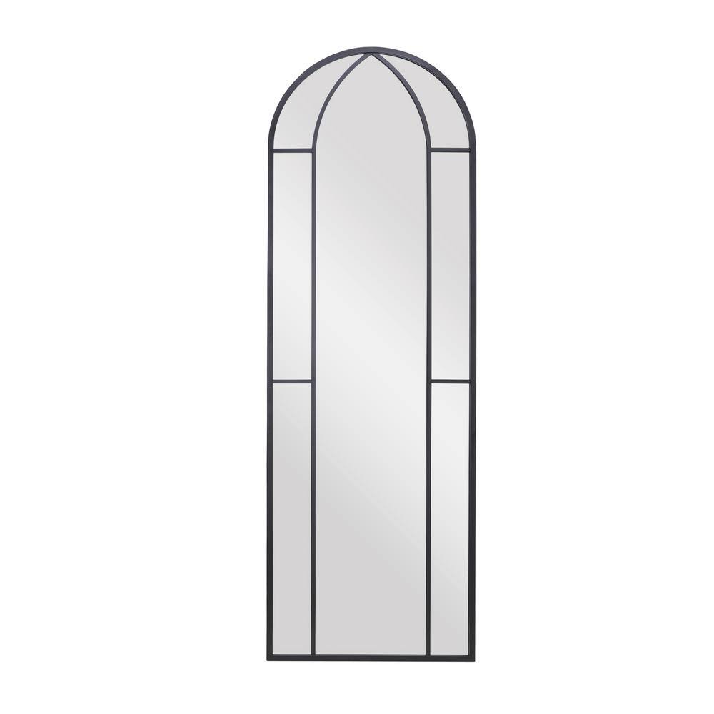 PexFix Modern Arch Belle 21 in. W x 64 in. H Metal Framed Black Full