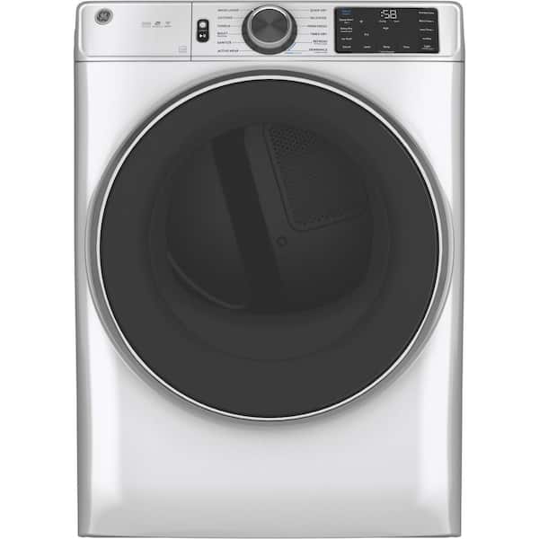 GE 7.8 cu. ft. Smart Front Load Electric Dryer in White with Steam and Sanitize Cycle, ENERGY STAR